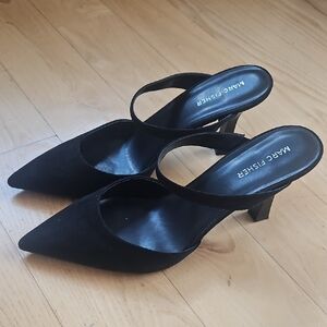 Marc Fisher Black Suede Heels